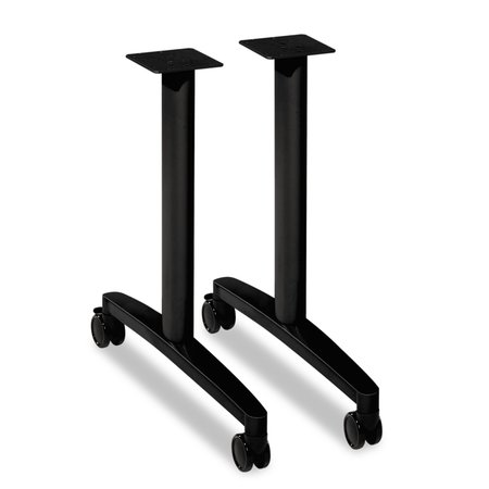 HON Huddle T-Leg Base for 24" and 30" Deep Table Tops, Black, 2/Carton HMBTLEG24.C.P